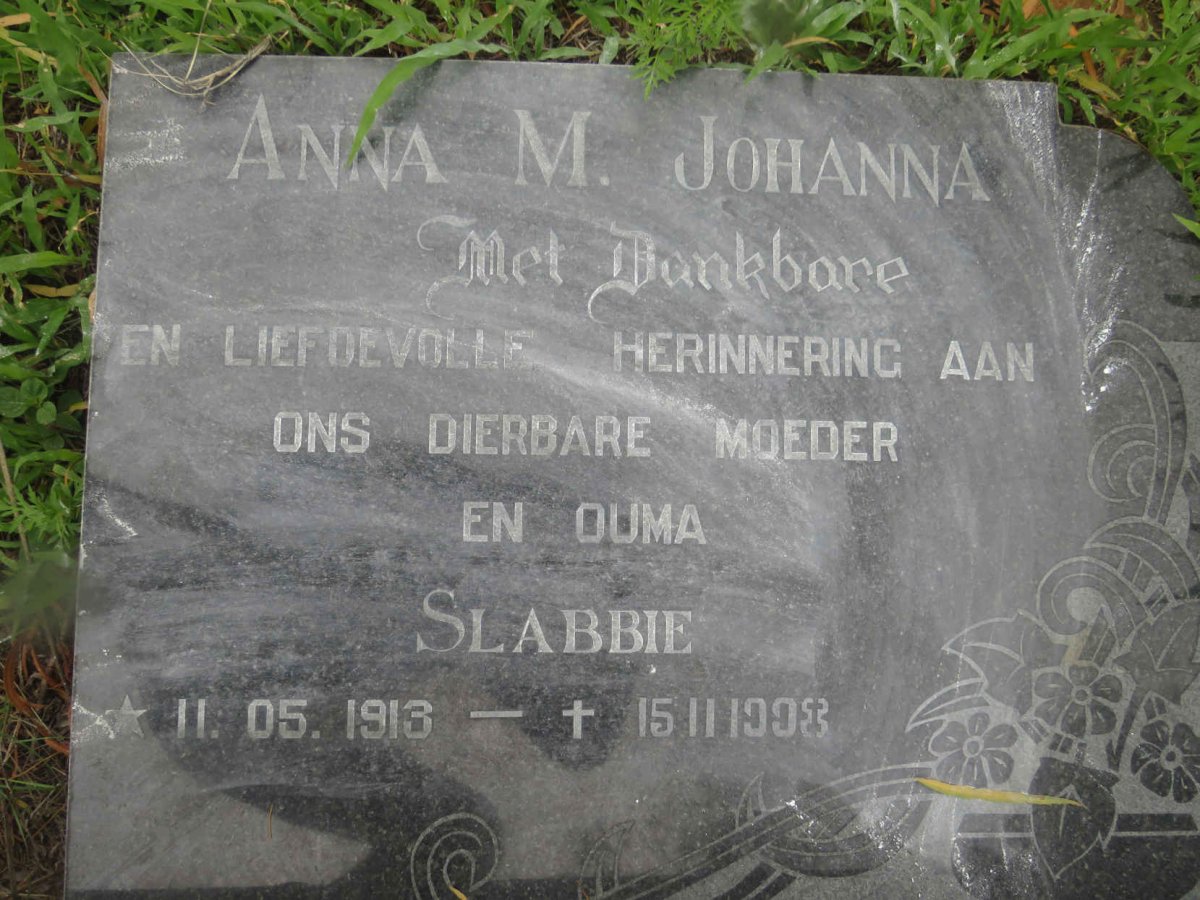 ERASMUS Anna M. Johanna 1913-1998