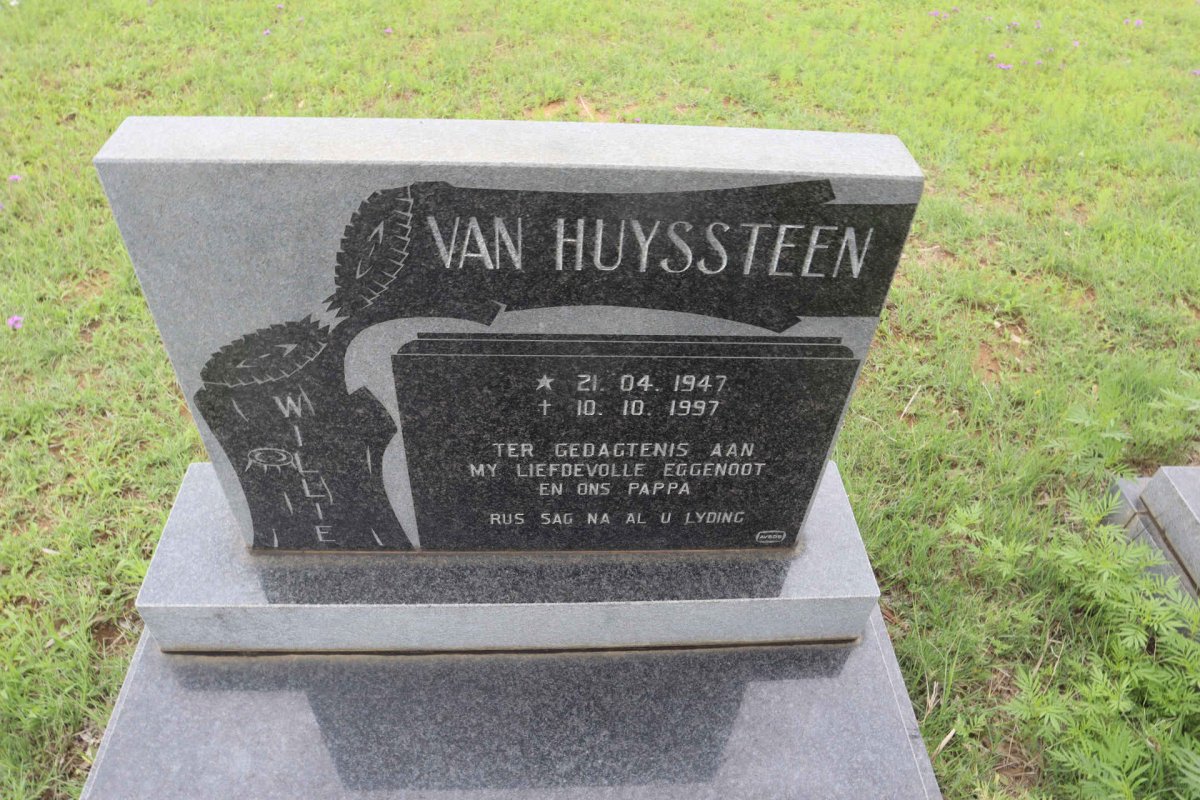 HUYSSTEEN Willie, van 1947-1997