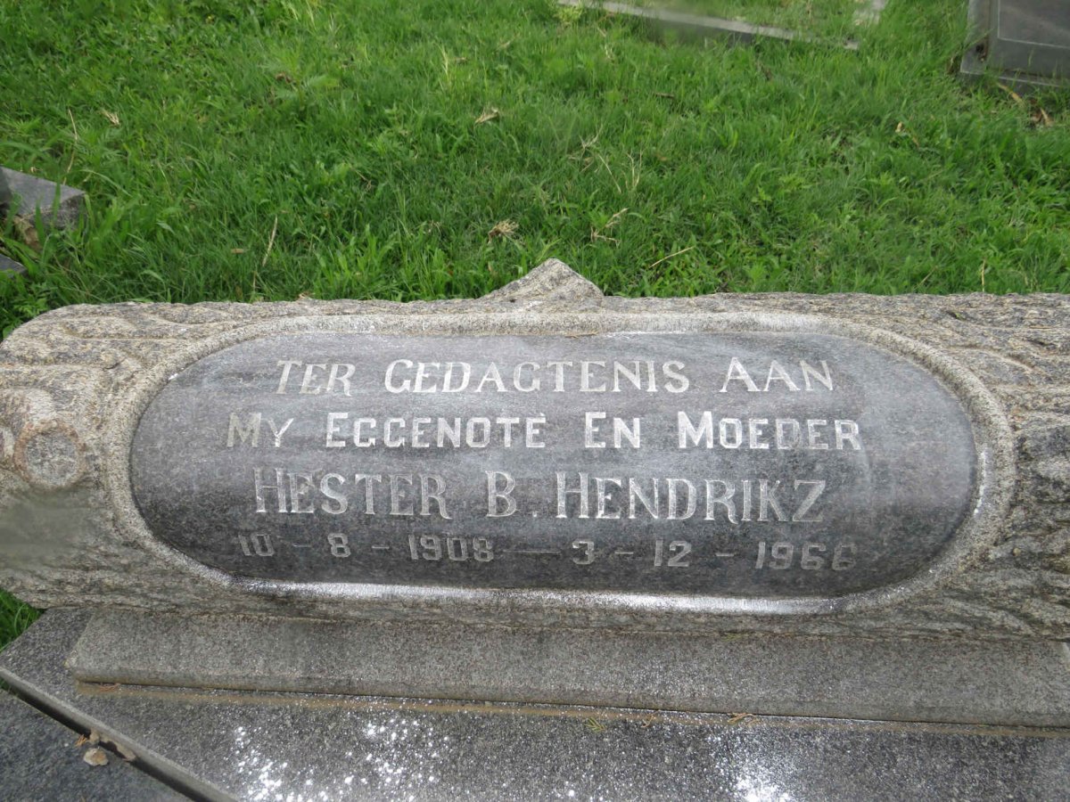 HENDRIKZ Hester B. 1908-1966