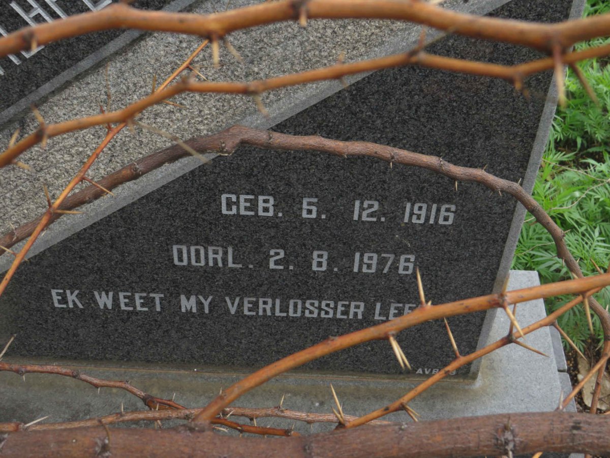 HUYSSTEEN Wilhelm Gustavus, van 1916-1976