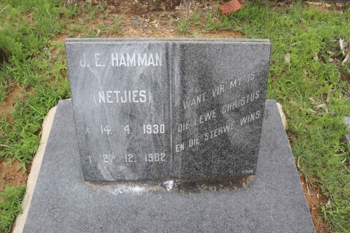 HAMMAN J.E. 1930-1982