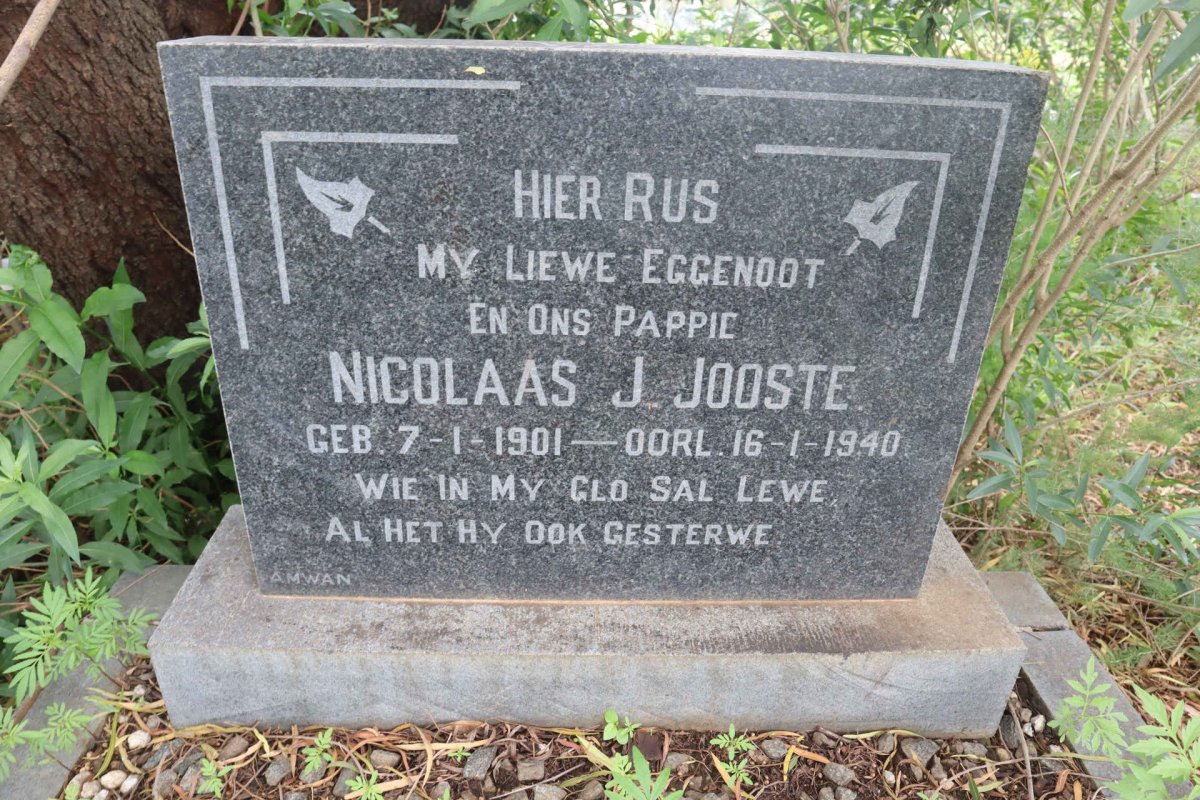 JOOSTE Nicolaas J. 1901-1940