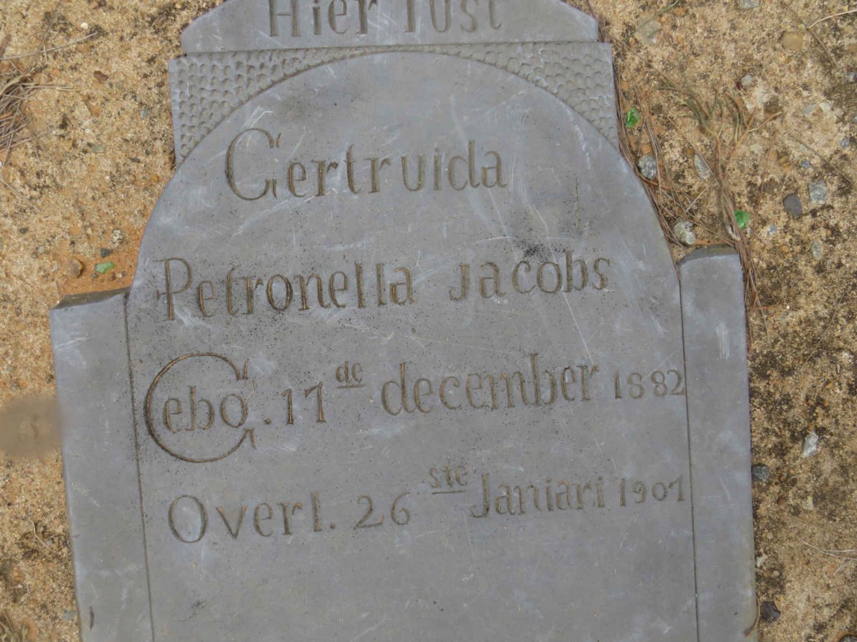 JACOBS Gertruida Petronella 1882-1901