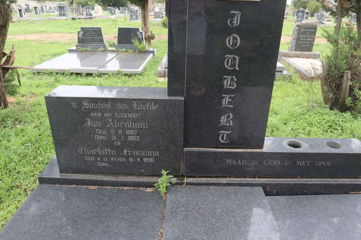 JOUBERT Jan Abraham 1887-1963 &amp; Charlotte Francina v.d. VYVER 1906-