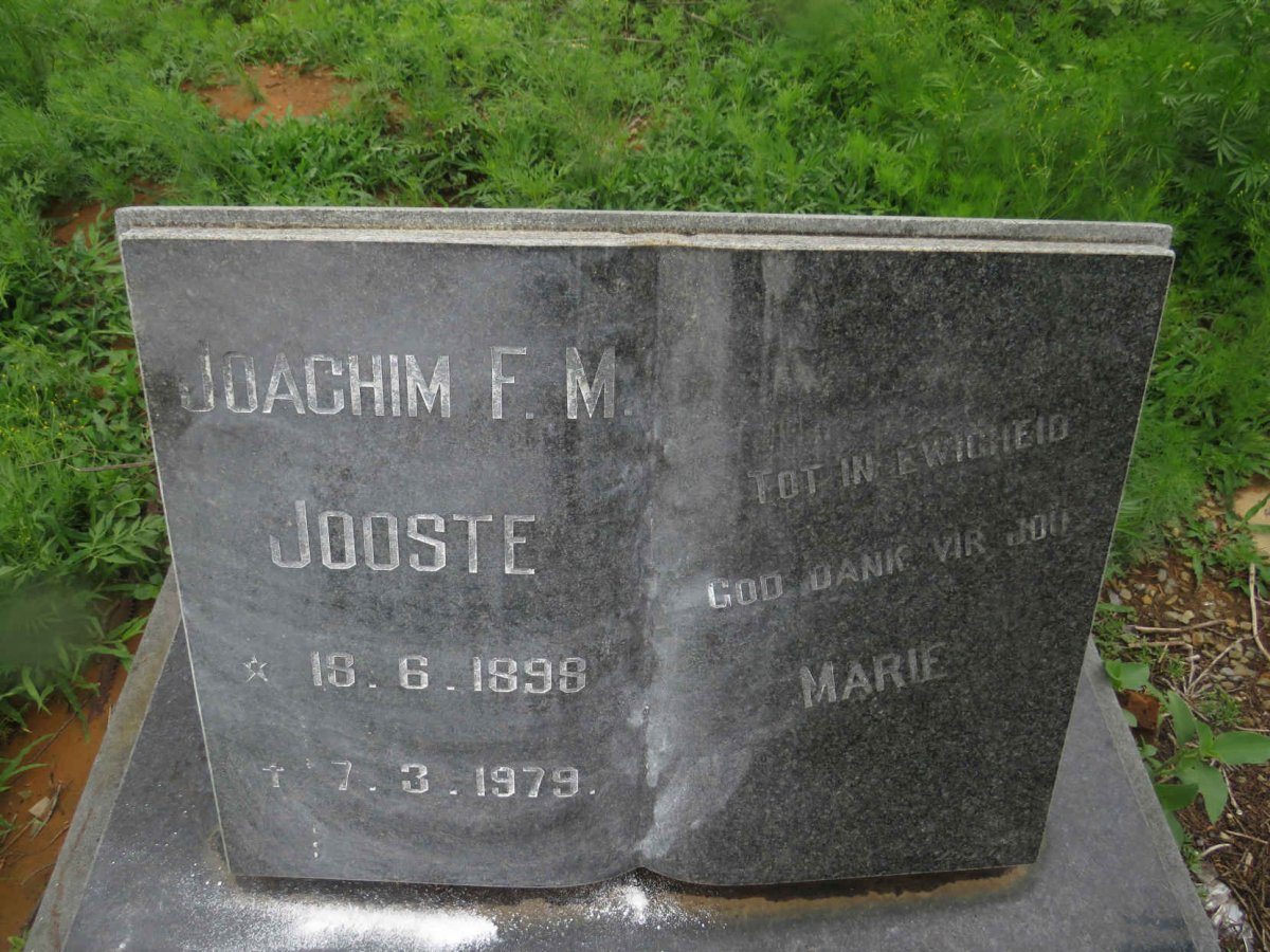 JOOSTE Joachim F.M. 1898-1979