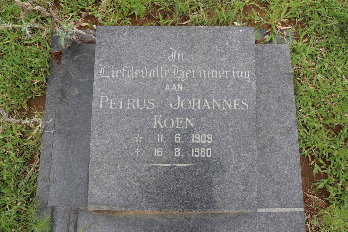 KOEN Petrus Johannes 1909-1980