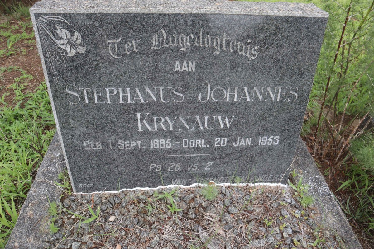 KRYNAUW Stephanus Johannes 1885-1953