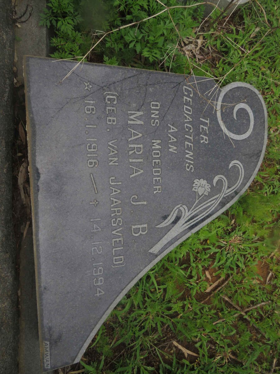 KOTZE Maria J.B. nee VAN JAARSVELD 1916-1994