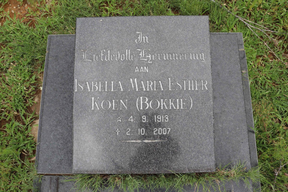 KOEN Isabella Maria Esther 1913-2007