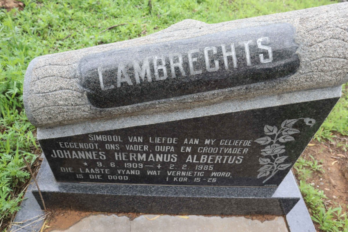 LAMBRECHTS Johannes Hermanus Albertus 1909-1985