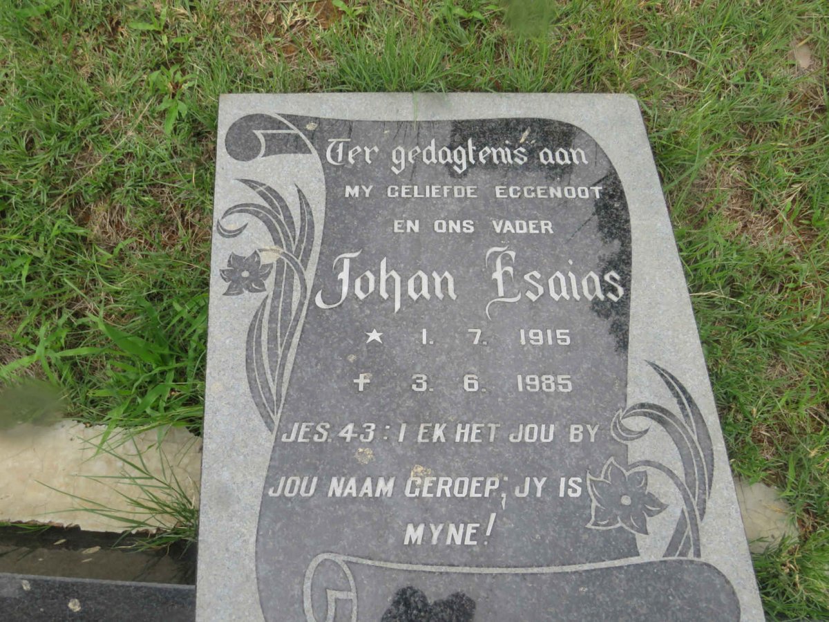 LINDE Johan Esias, van der 1915-1985