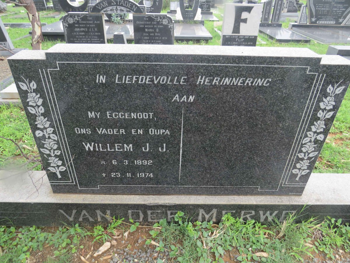 MERWE Willem J.J., van der 1892-1974
