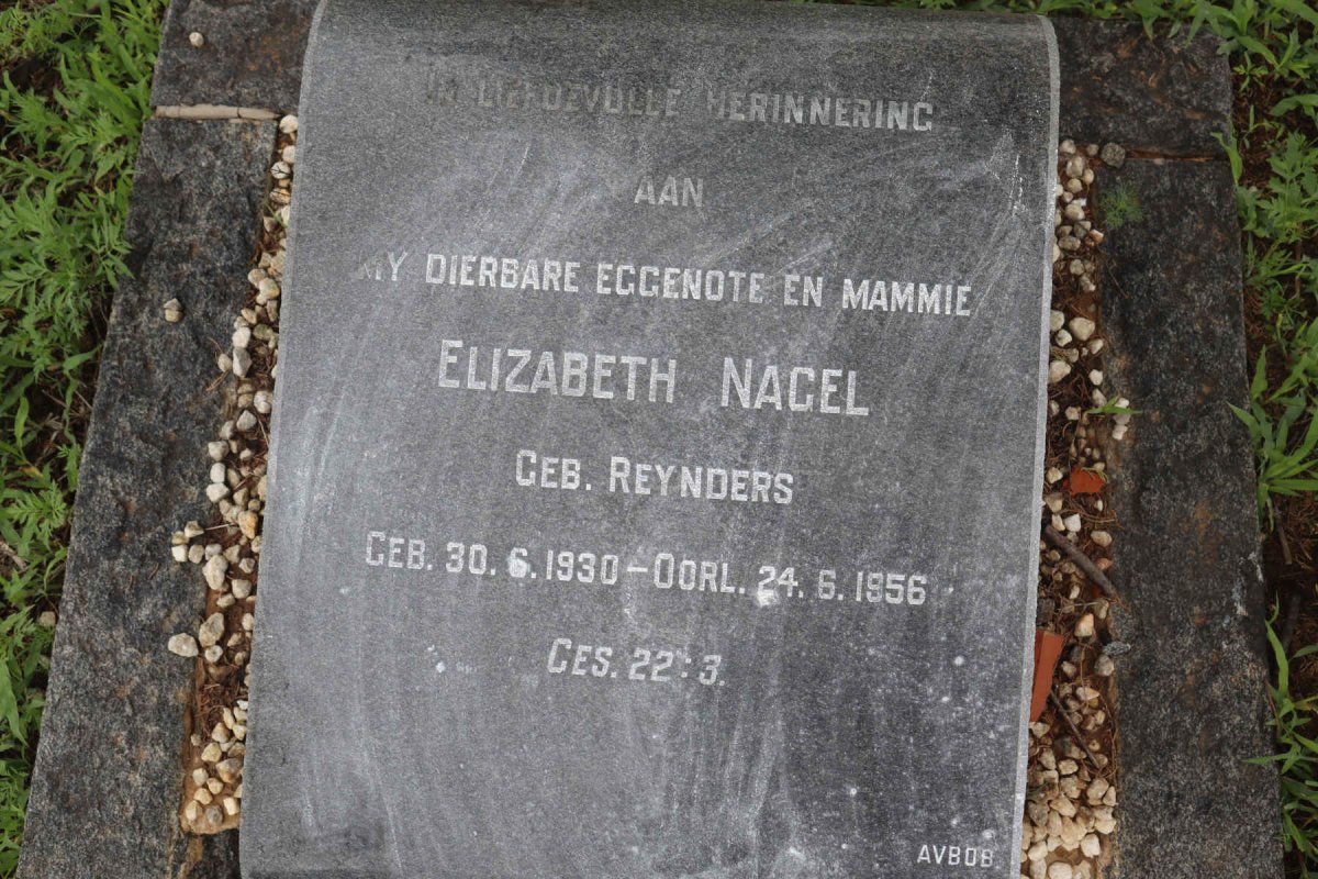 NAGEL Elizabeth nee REYNDERS 1930-1956