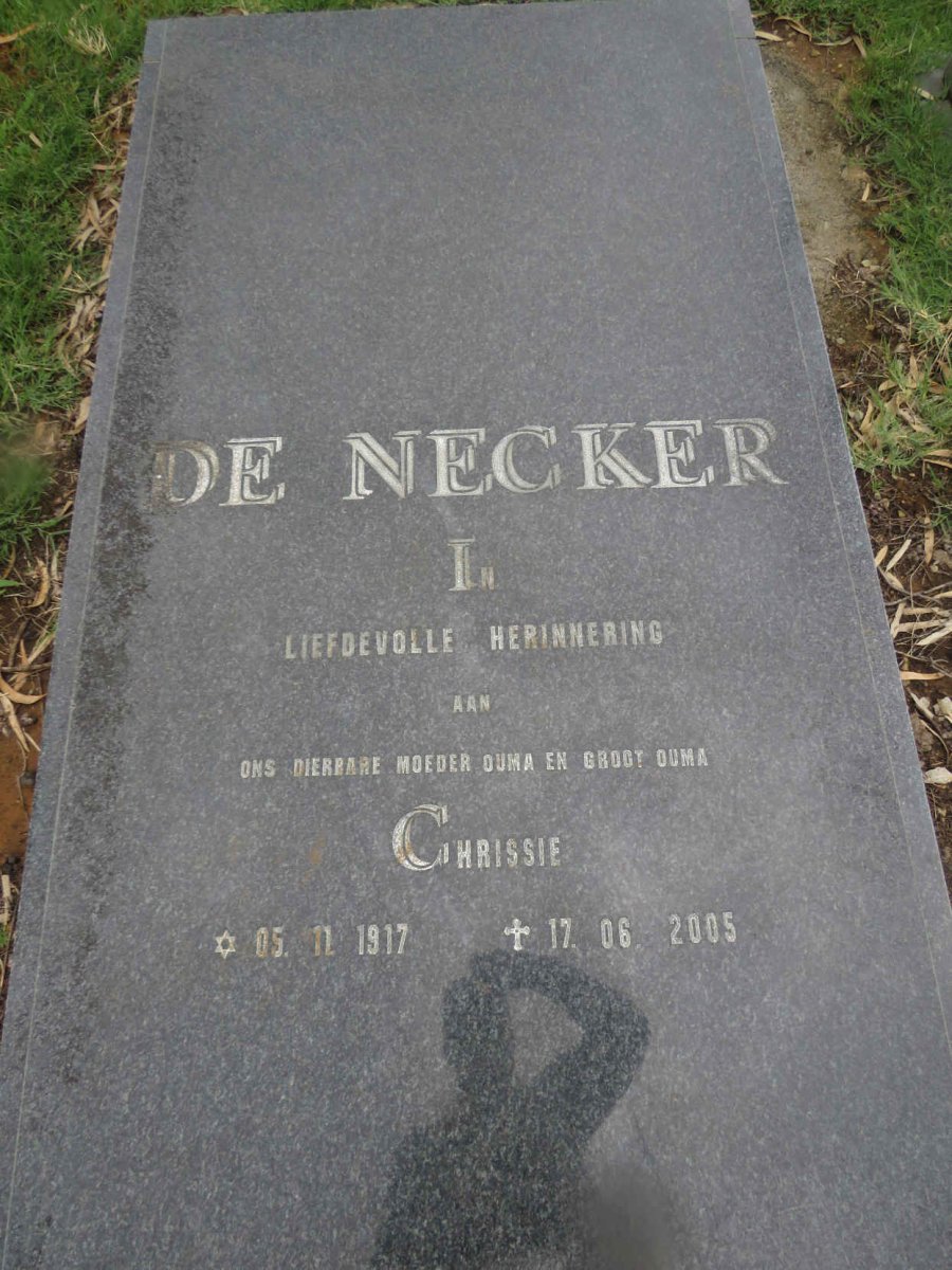 NECKER Chrissie, de 1917-2005