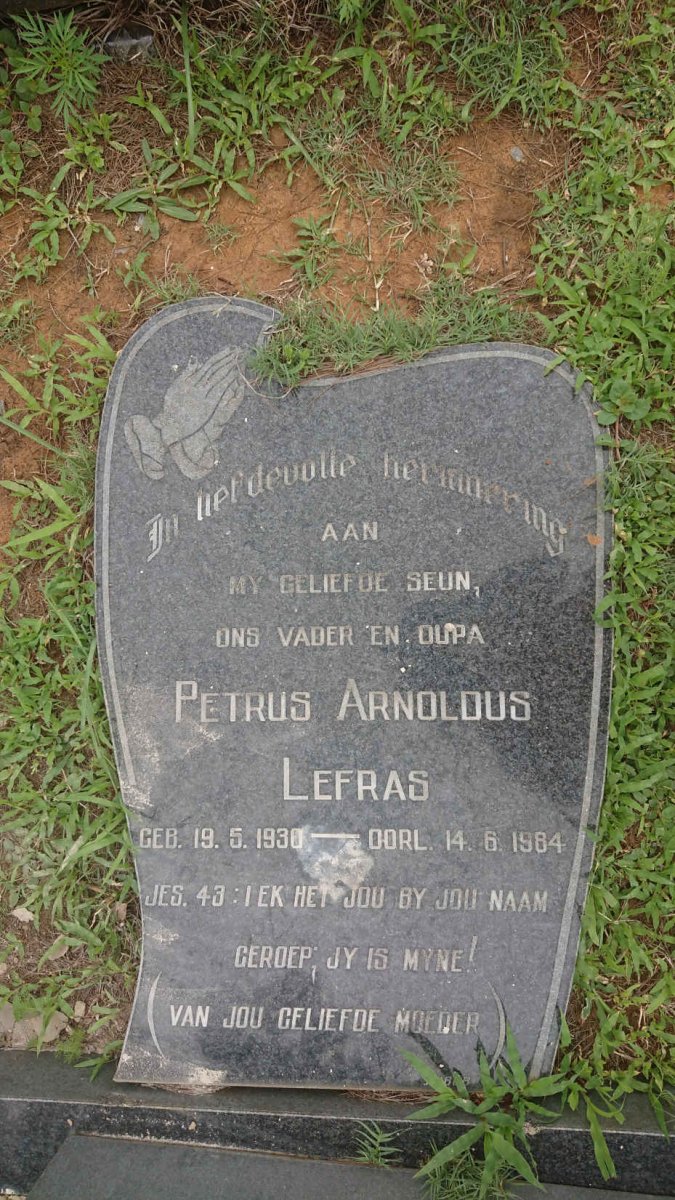 OOSTHUIZEN Petrus Arnoldus Lefras 1930-1984