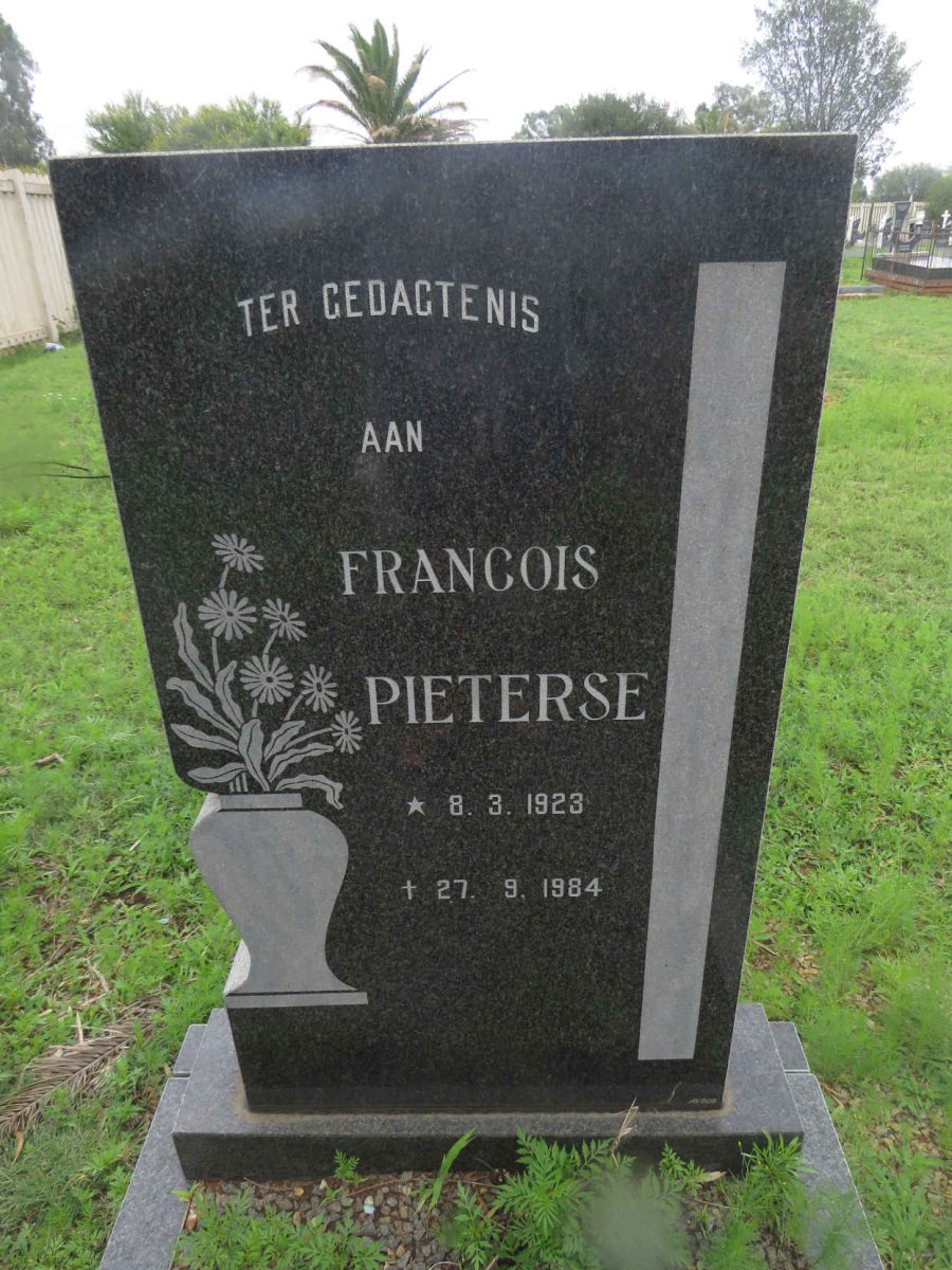 PIETERSE Francois 1923-1984