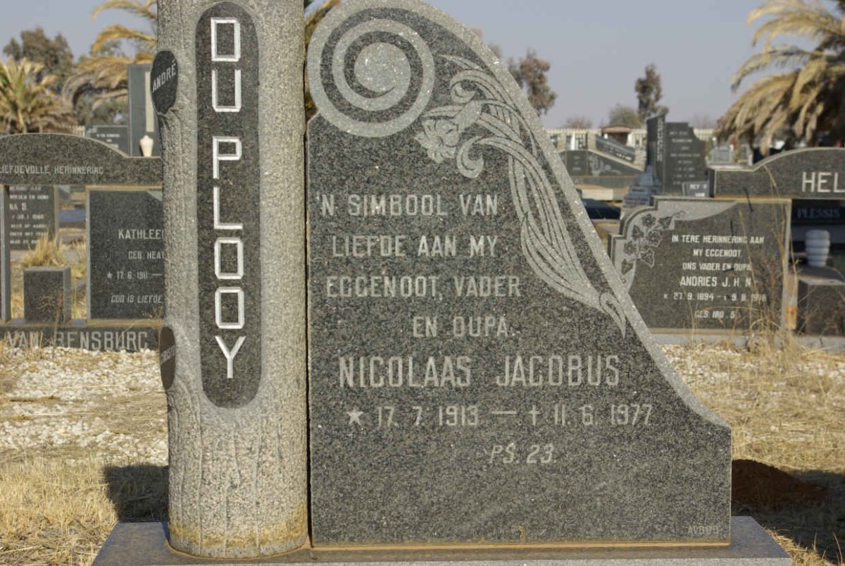 PLOOY Nicolaas Jacobus, du 1913-1977
