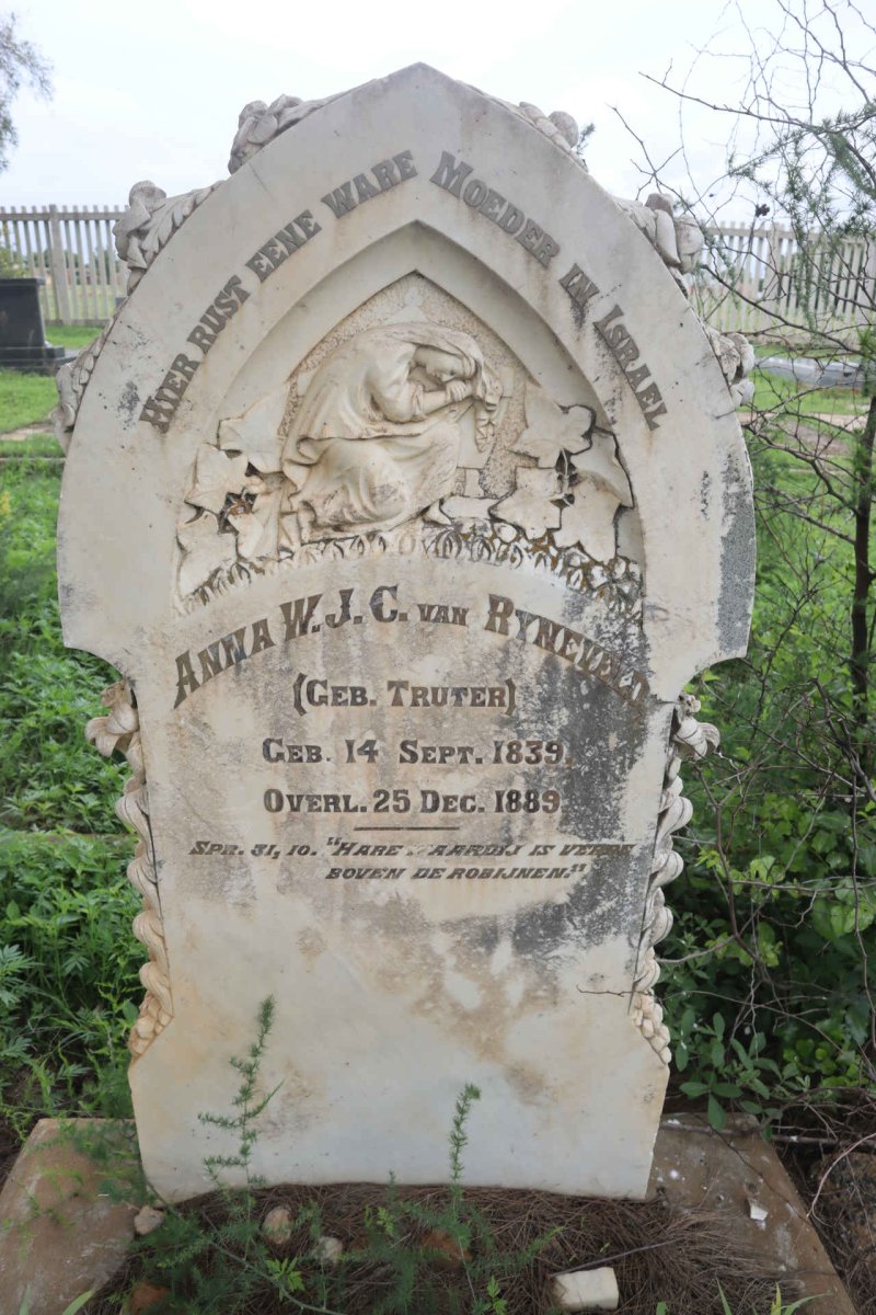 RYNEVELD Anna W.J.C., van nee TRUTER 1839-1889