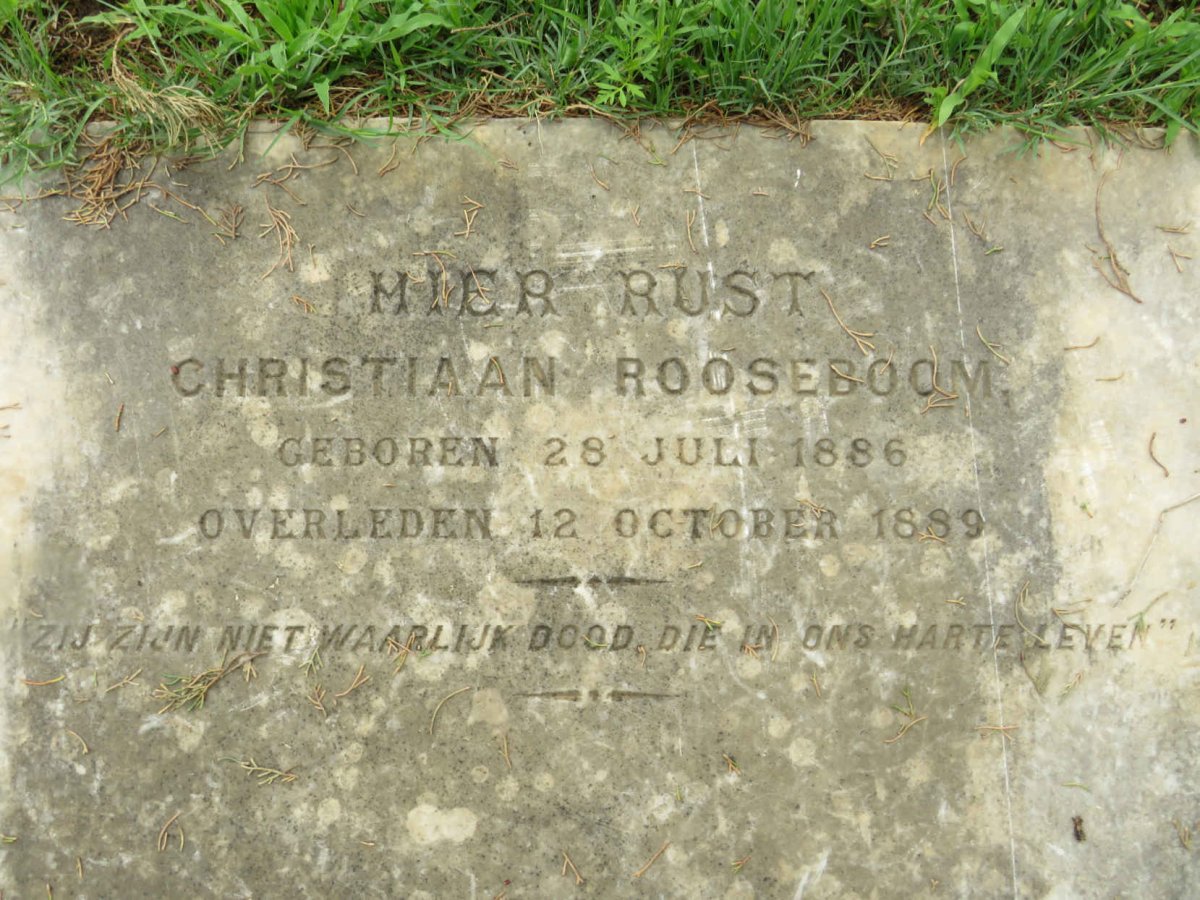 ROOSEBOOM Christiaan 1886-1889