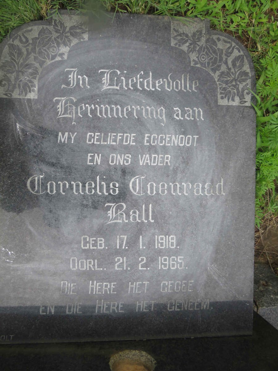 RALL Cornelis Coenraad 1918-1965