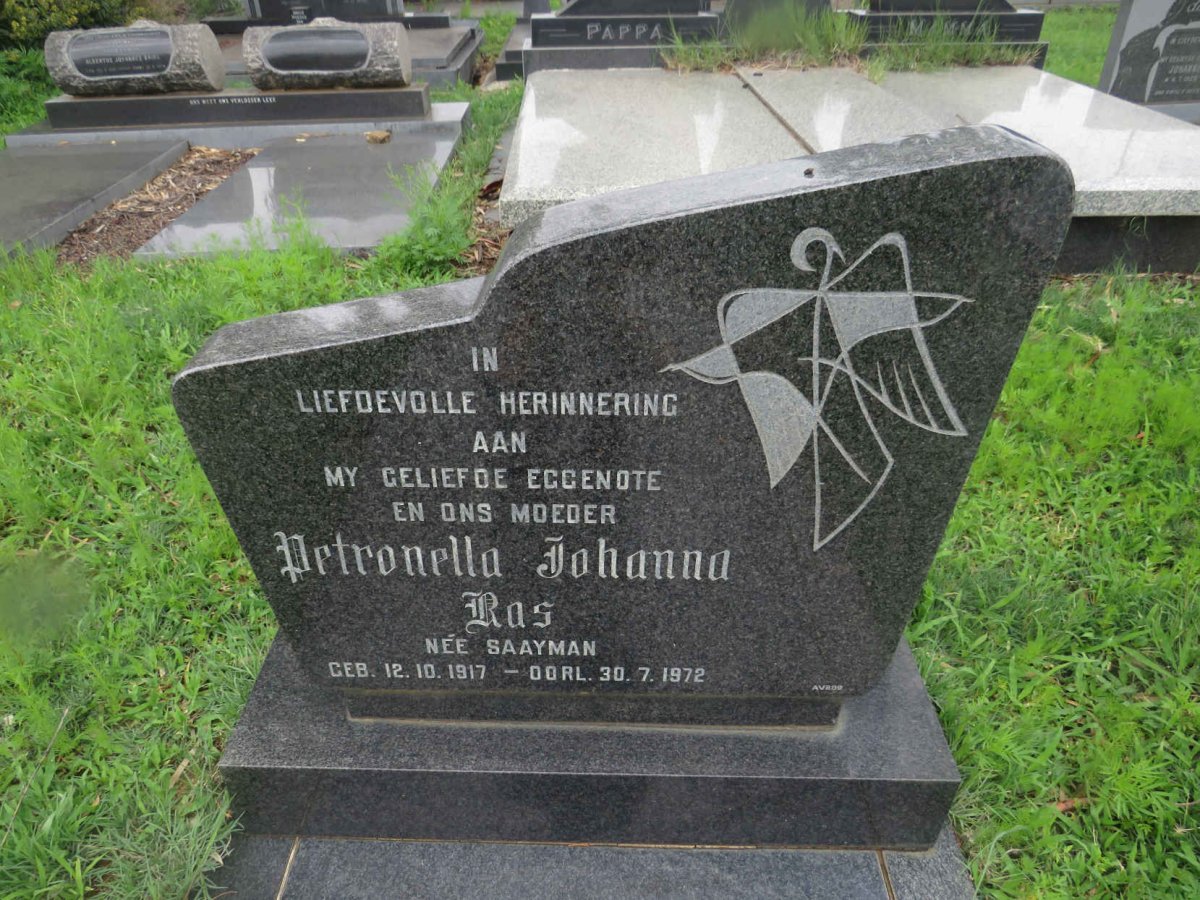 RAS Petronella Johanna nee SAAYMAN 1917-1972
