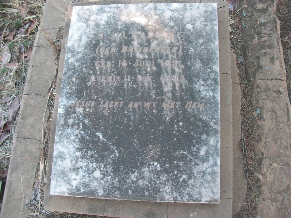 RADLOFF J.J.J. nee BAMBERGER 1851-1883