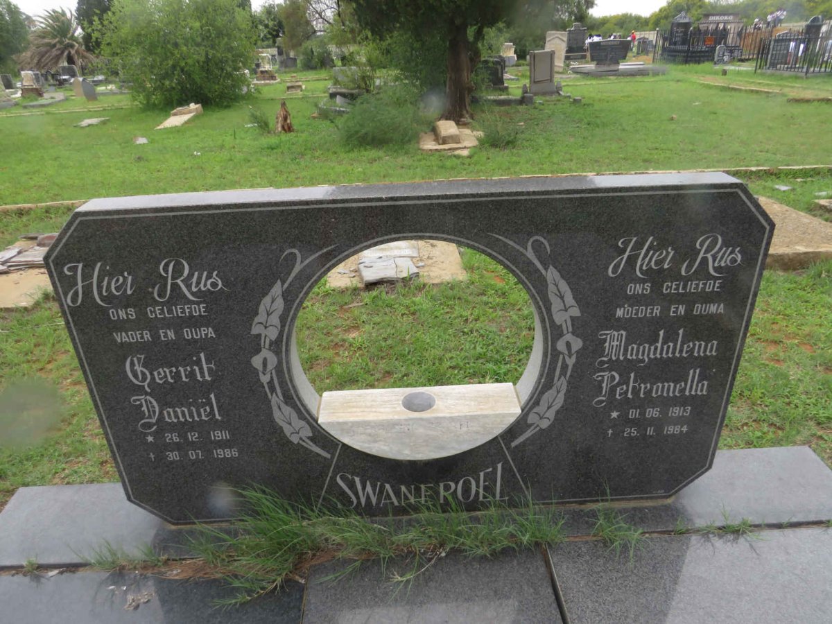 SWANEPOEL Gerrit Daniël 1911-1986 &amp; Magdalena Petronella 1913-1984