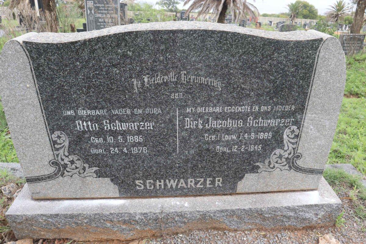 SCHWARZER Otto 1885-1976 &amp; Dirk Jacobus LOUW 1889-1945