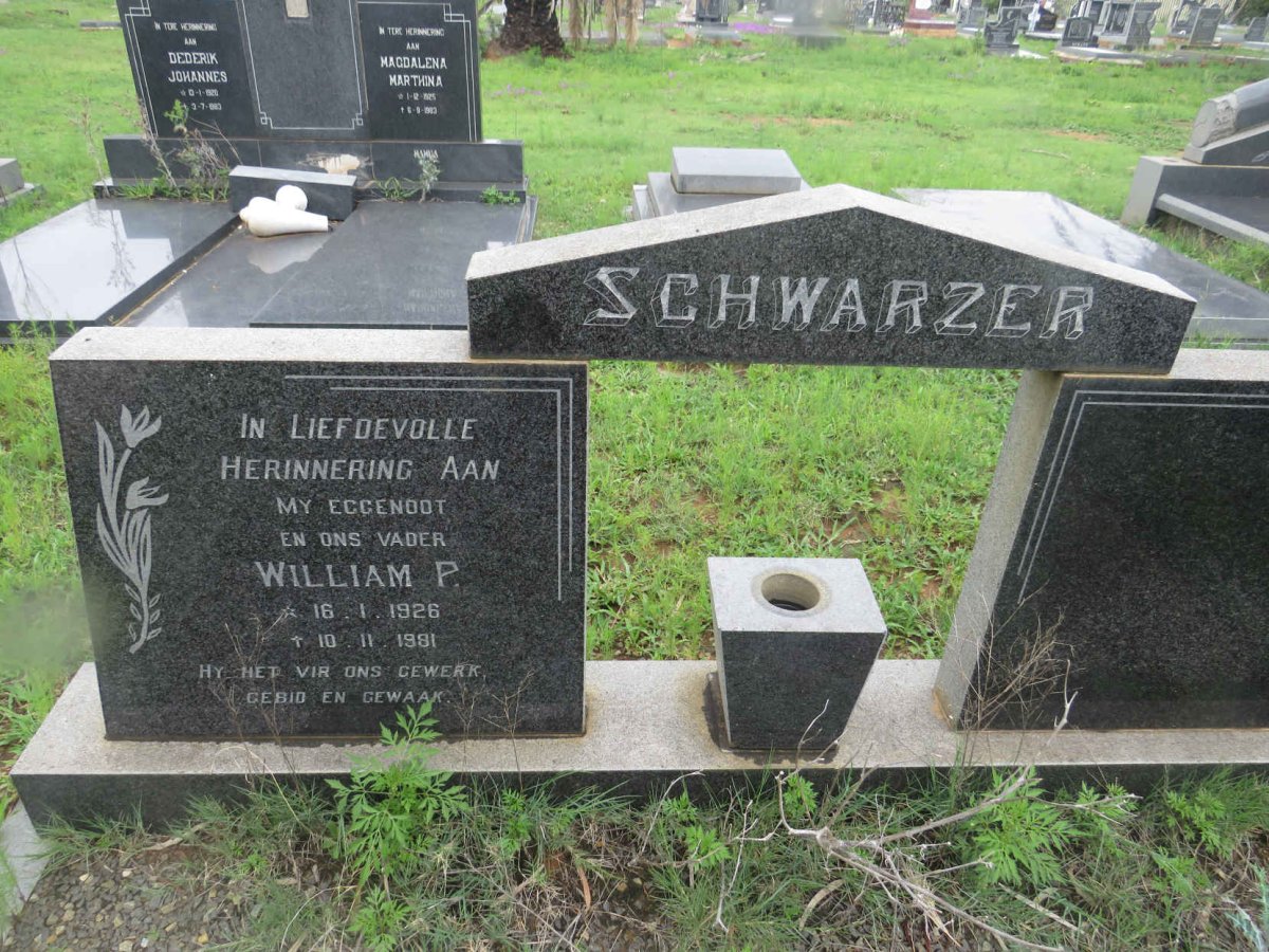 SCHWARZER William P. 1926-1981
