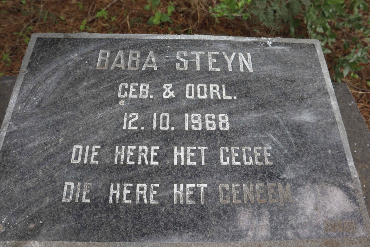 STEYN Baba 1968-1968