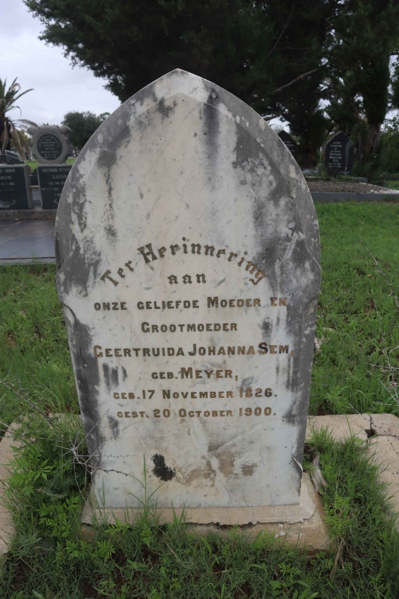 SEM Geertruida Johanna nee MEYER 1826-1900