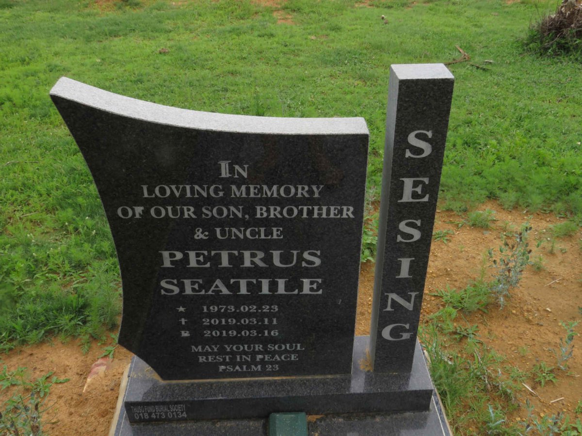 SESING Petrus Seatile 1973-2019