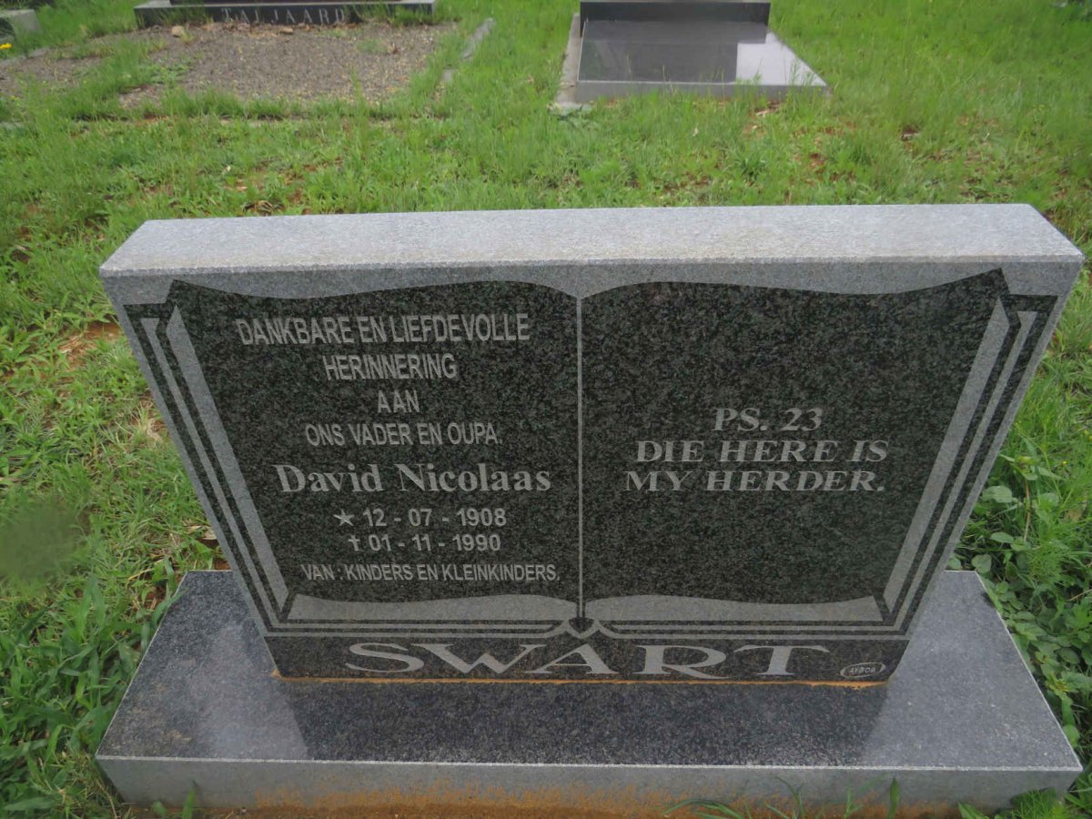 SWART David Nicolaas 1908-1990