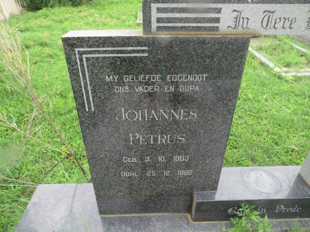 SCHALKWYK Johannes Petrus, van 1883-1966 