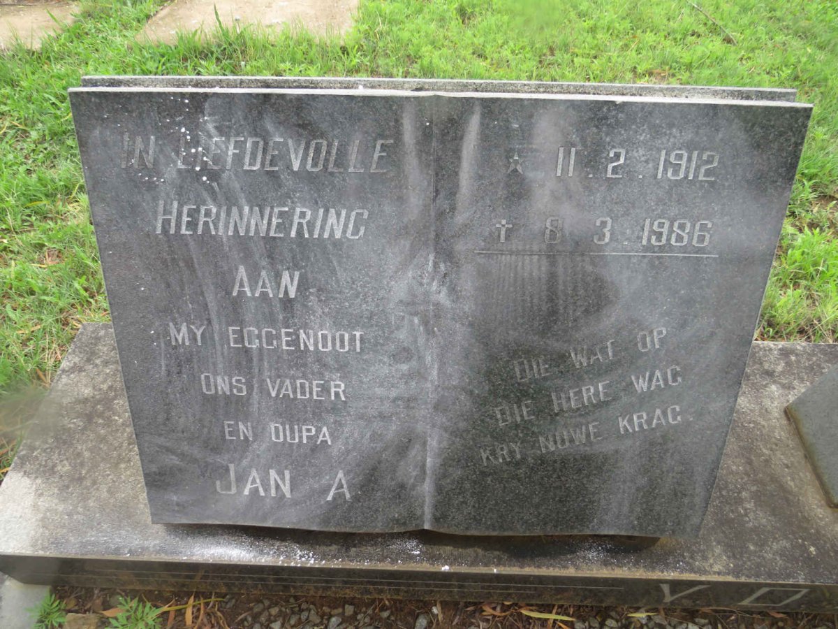 SCHYFF Jan A., v.d. 1912-1986