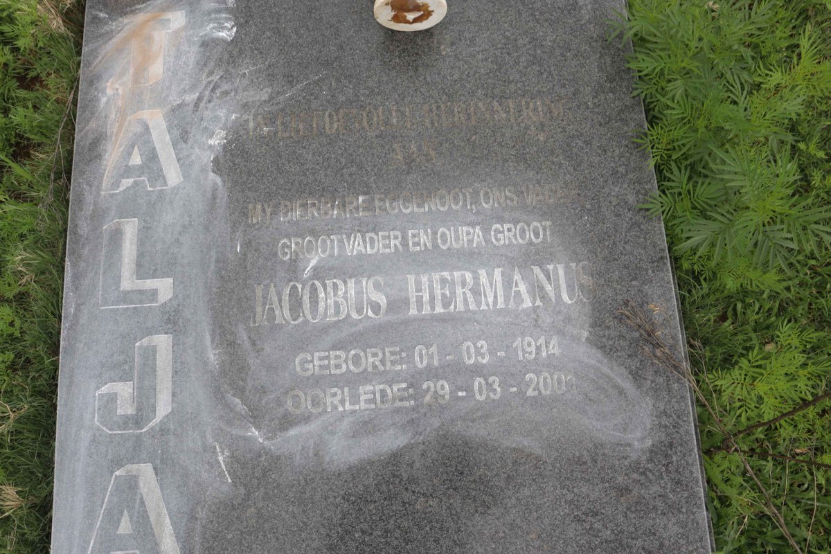 TALJAARD Jacobus Hermanus 1914-2001 :: KLEIN Magdalena Johanna 1919-2014