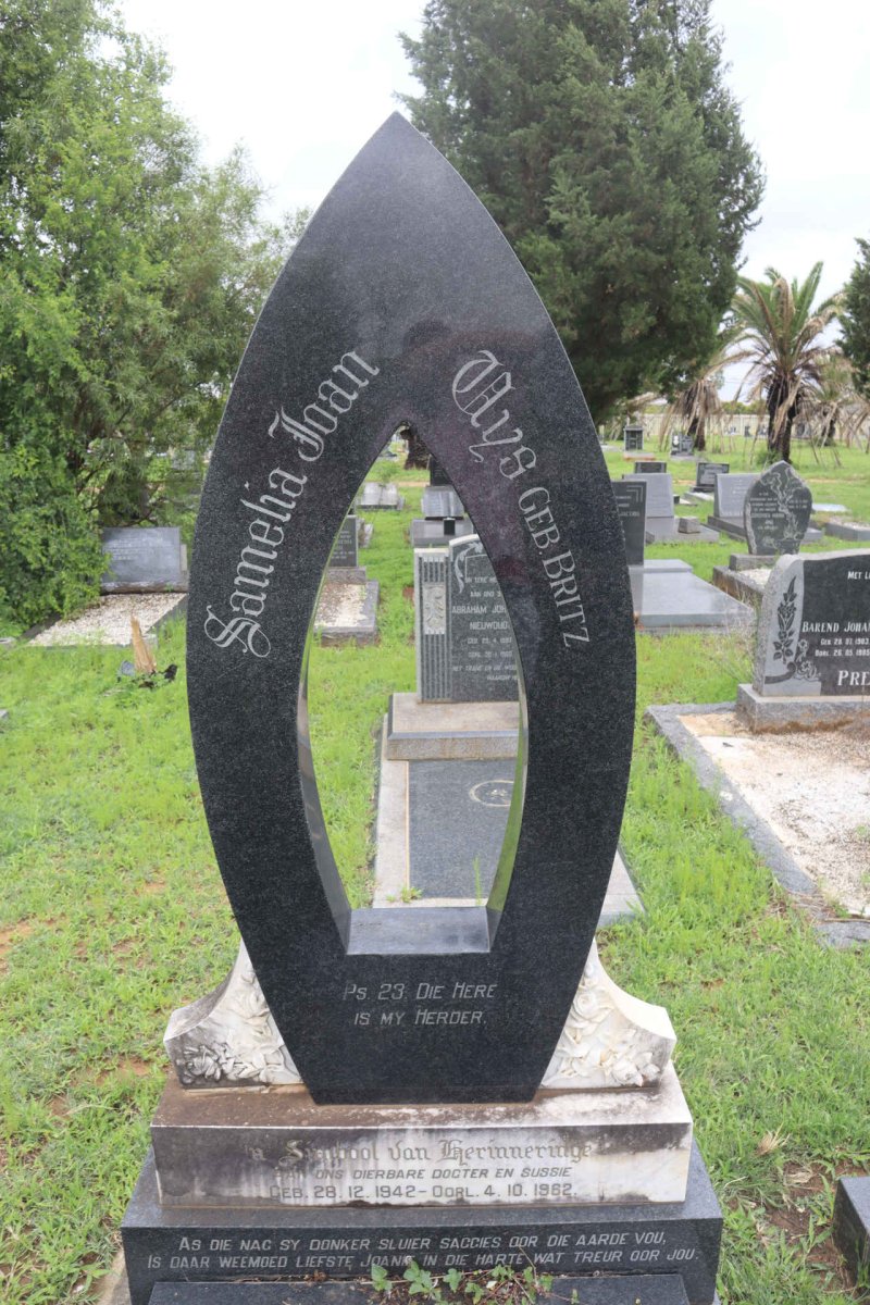 UYS Samelia Joan nee BRITZ 1942-1962