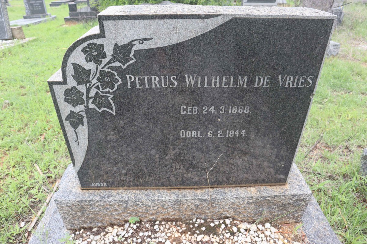 VRIES Petrus Wilhelm, de 1868-1944