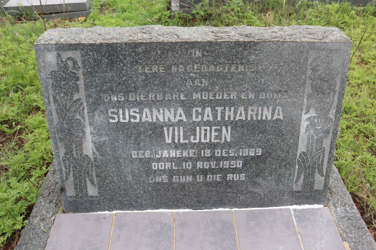 VILJOEN Susanna Catharina nee JANEKE 1869-1950