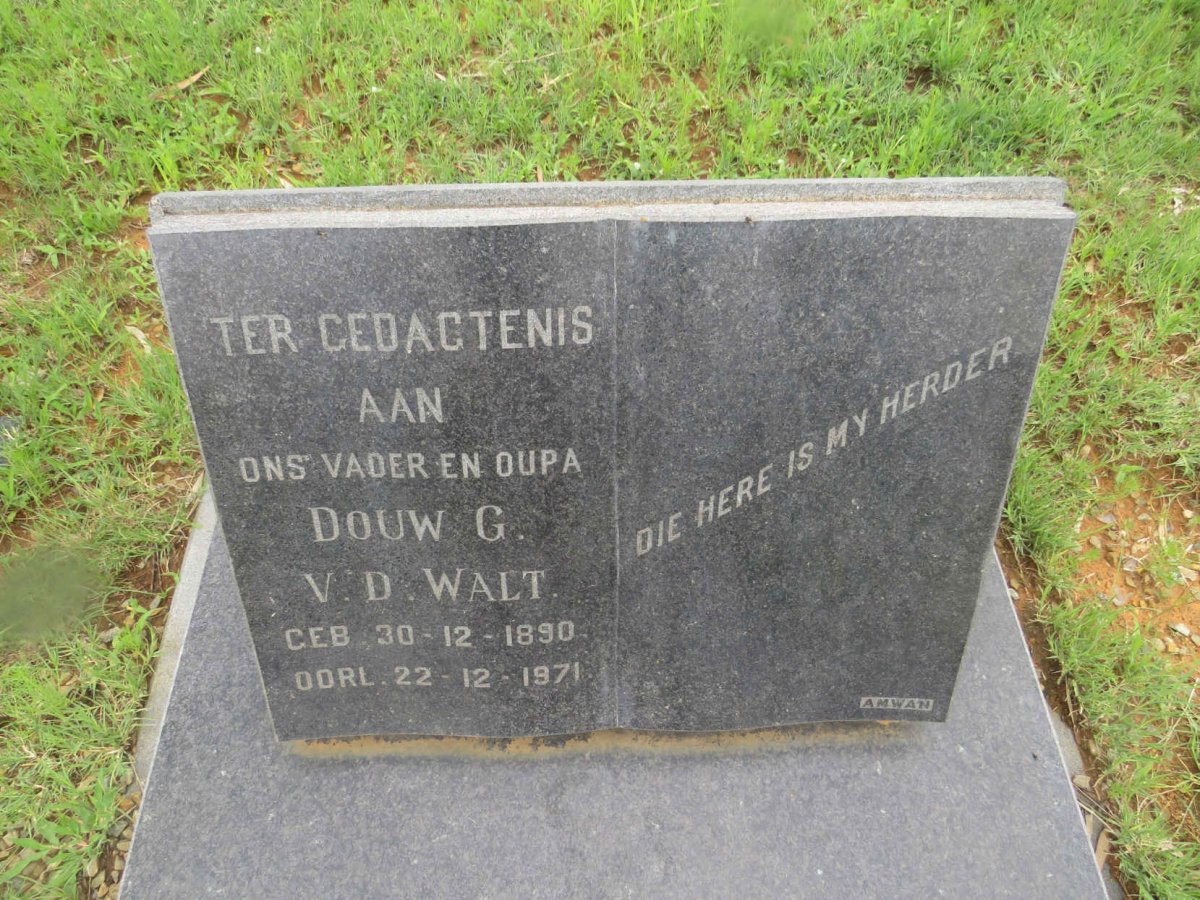 WALT Douw G., van der 1890-1971