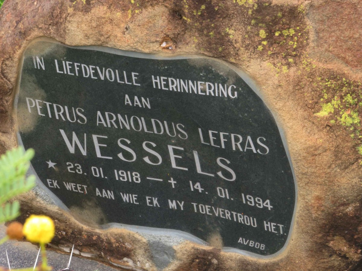 WESSELS Petrus Arnoldus Lefras 1918-1994