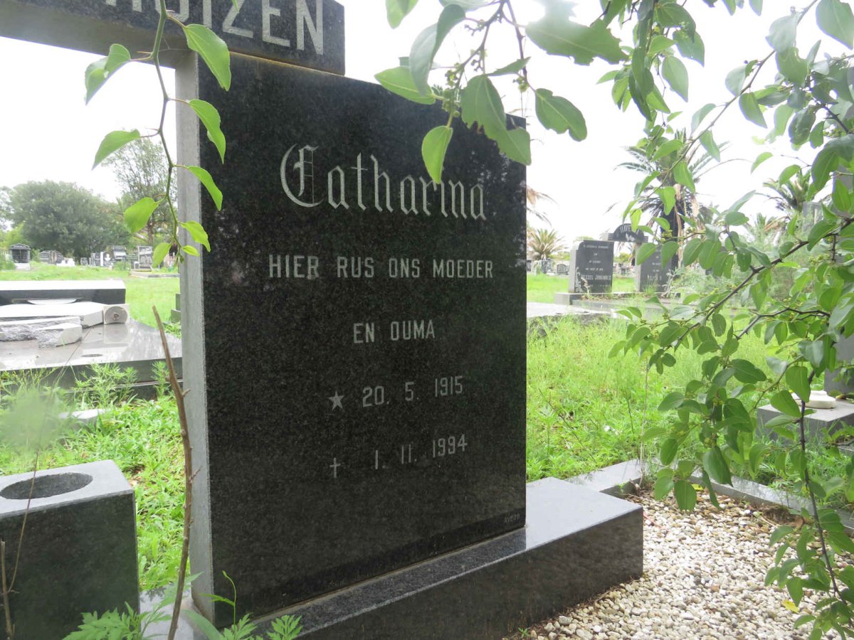 WESTHUIZEN Frans, v.d. 1917-1982 &amp; Catharina 1915-1994