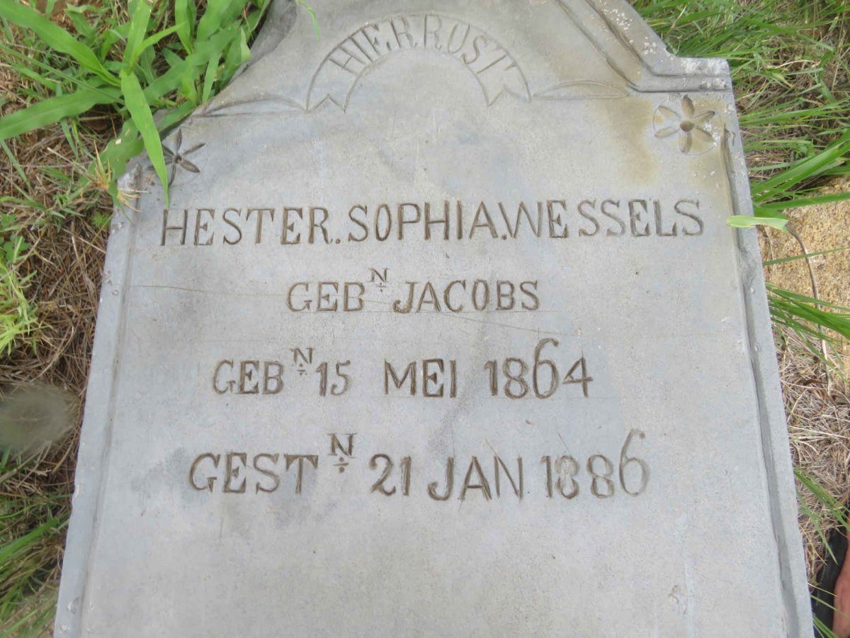 WESSELS Hester Sophia nee JACOBS 1864-1886