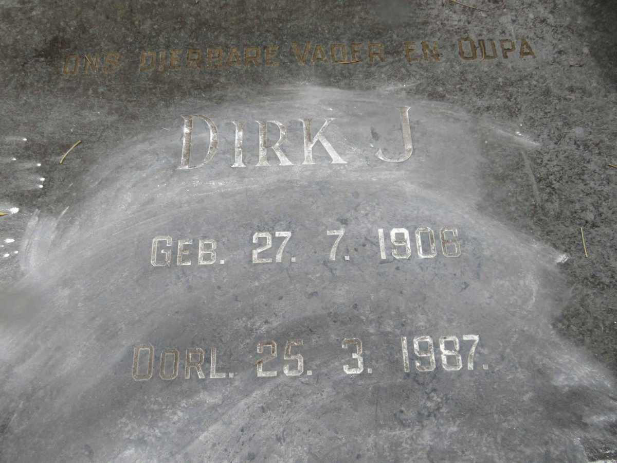 WALT Dirk J., v.d. 1906-1987
