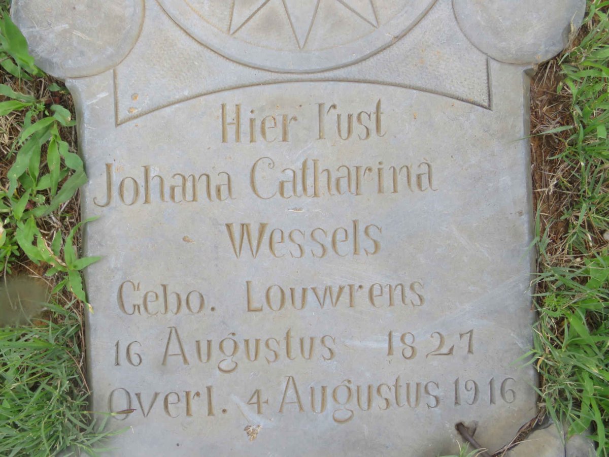 WESSELS Johana Catharina nee LOUWRENS 1827-1916