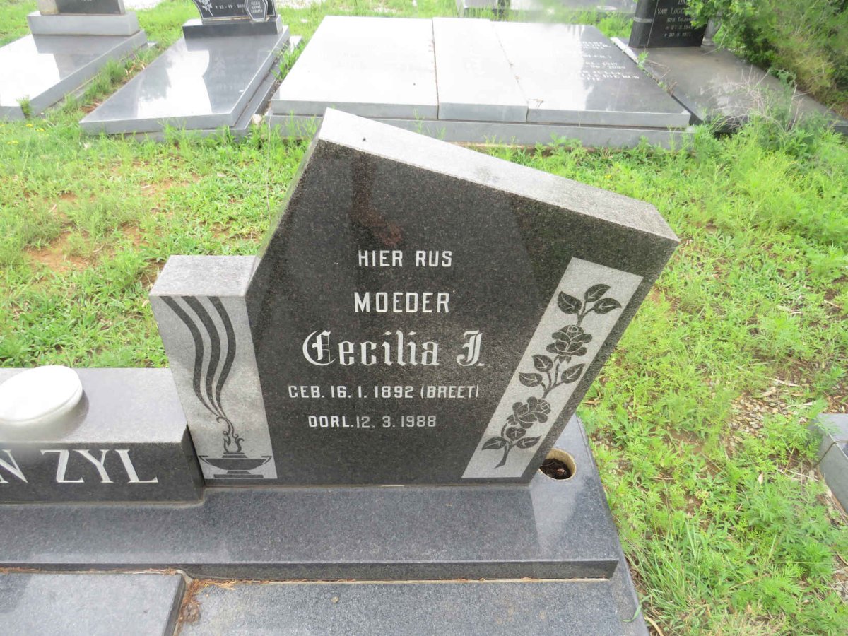 ZYL Albert G.S., van 1892-1975 &amp; Cecilia J. BREET 1892-1988