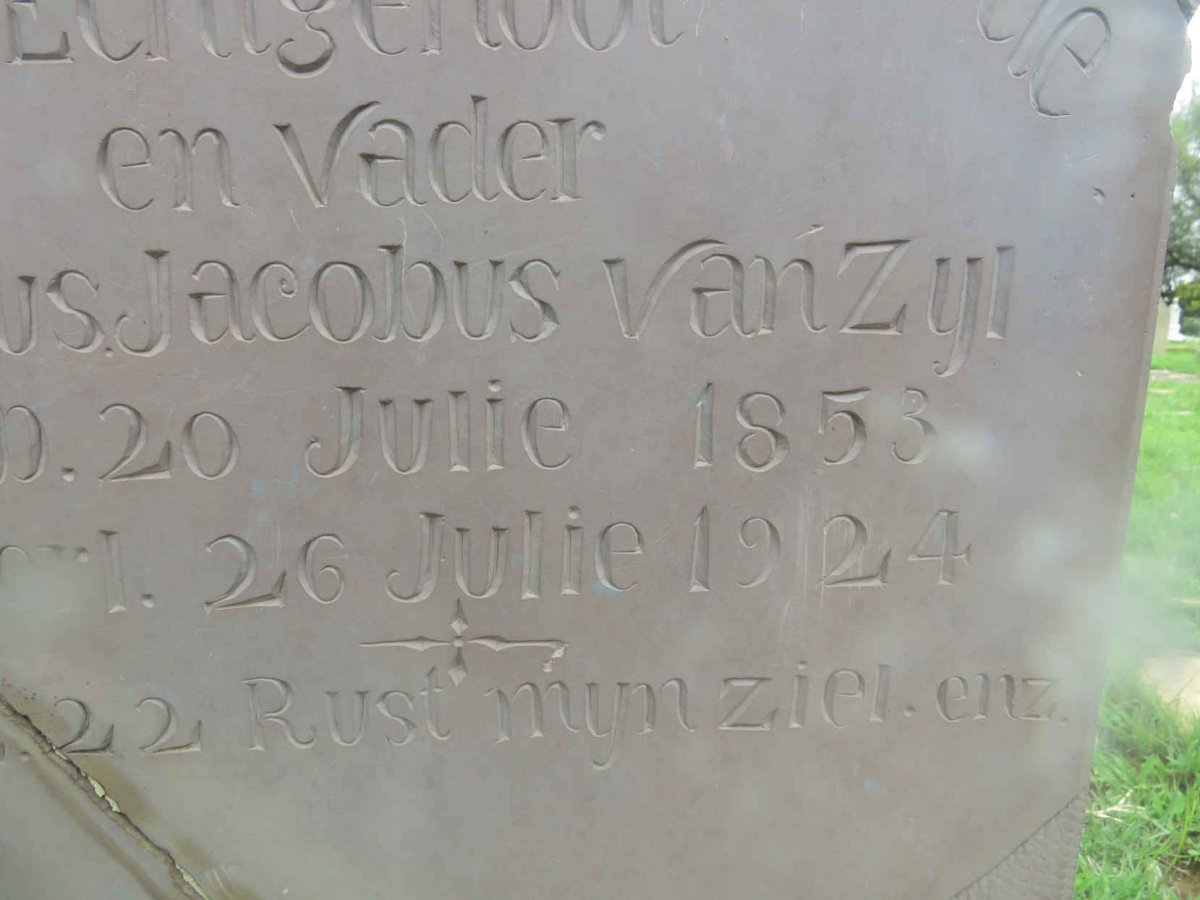 ZYL Petrus Jacobus, van 1853-1924