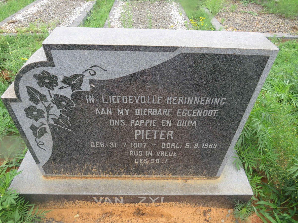 ZYL Pieter, van 1907-1969