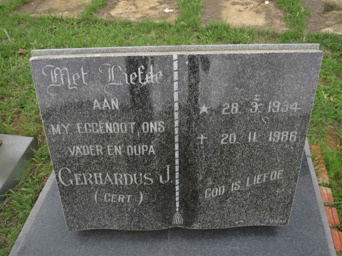 ZYL Gerhardus J., van 1934-1986