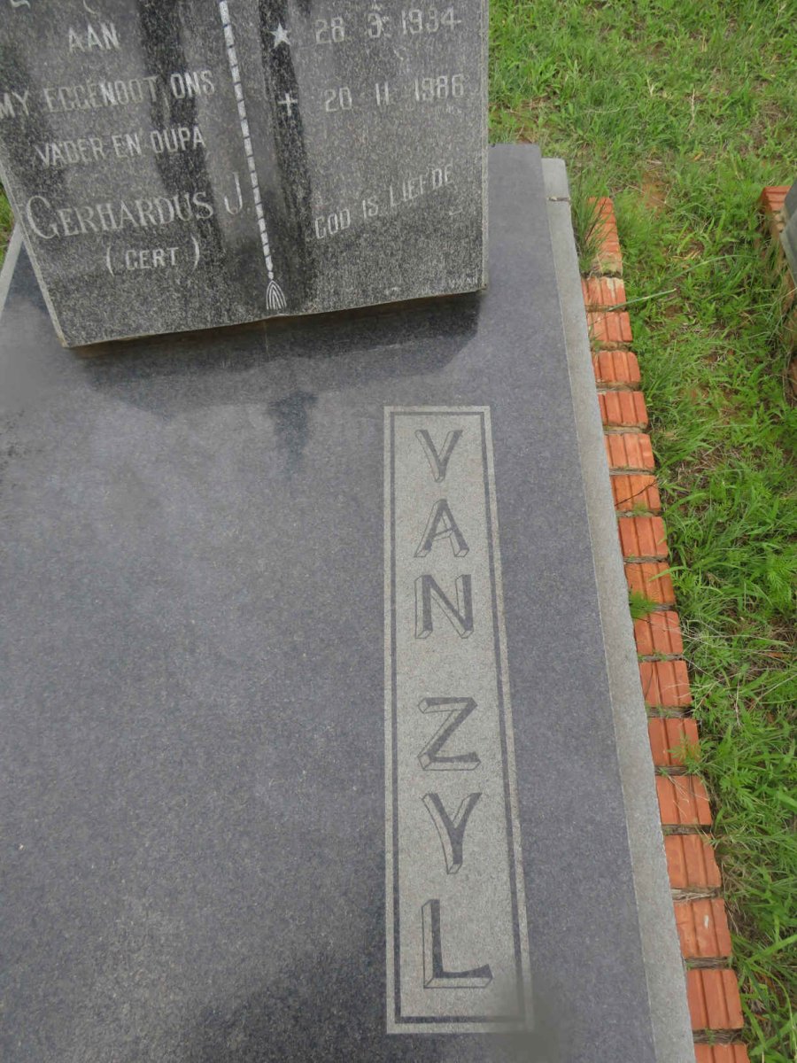 ZYL Gerhardus J., van 1934-1986